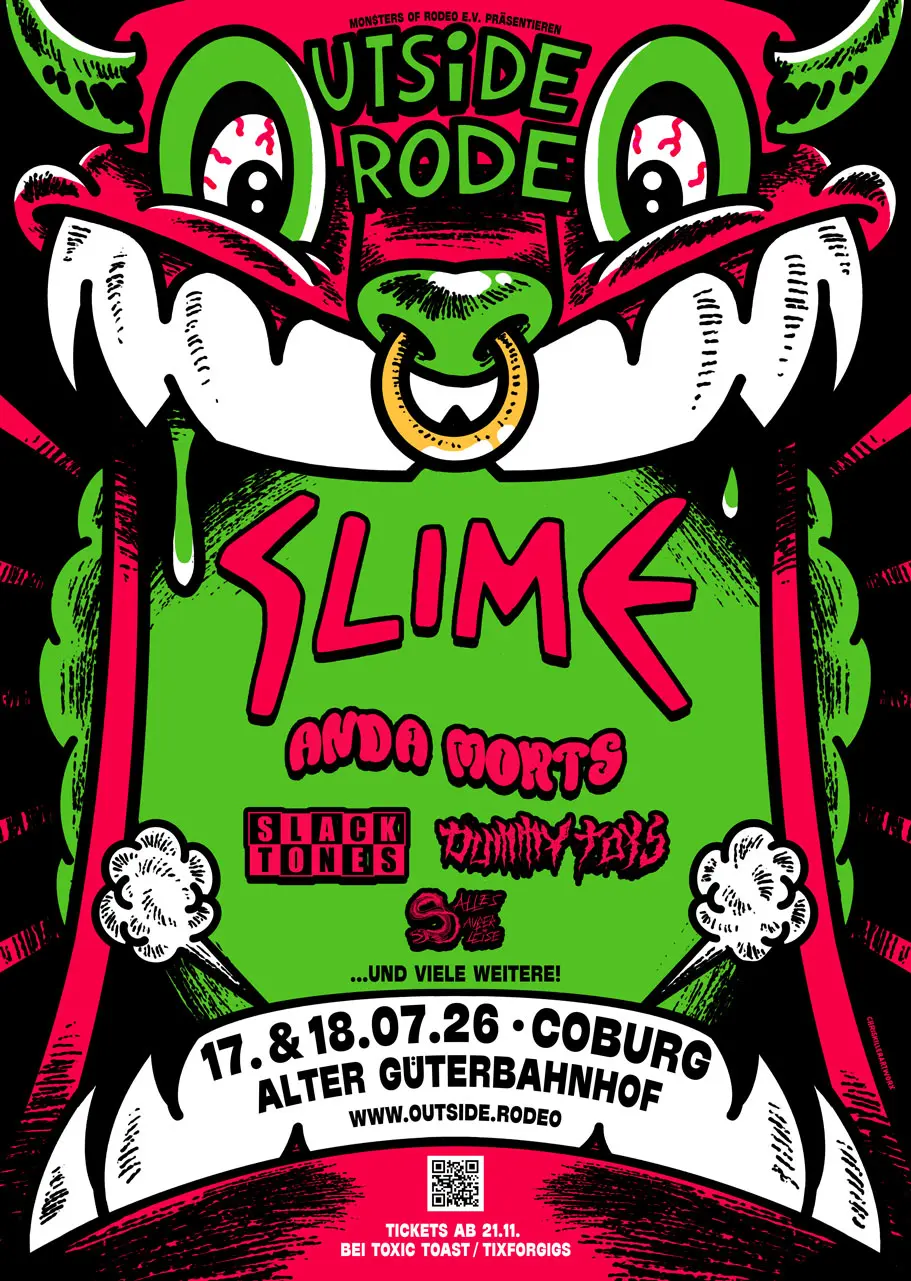 Outside Rodeo 2026 Festival Poster mit Lineup featuring SLIME als Headliner